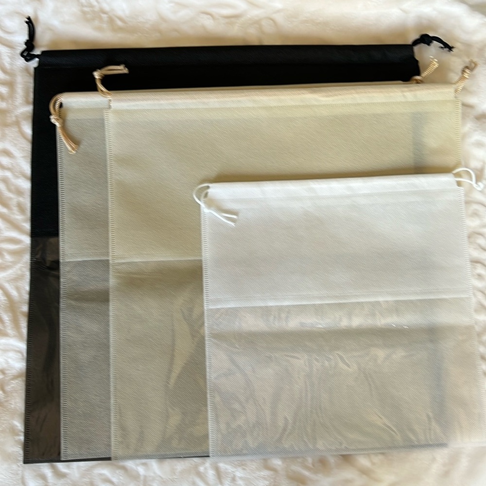 4pcs Handbag Dust-bag;Drawstring Bag With Visibility - 3 SIZES NWOT